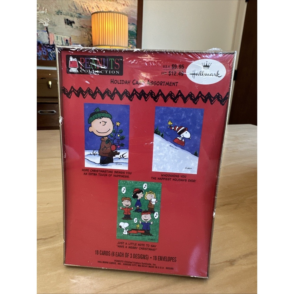 Hallmark Peanuts Snoopy Woodstock 18 Christmas Cards Envelopes 6 Ea Of 3 Designs